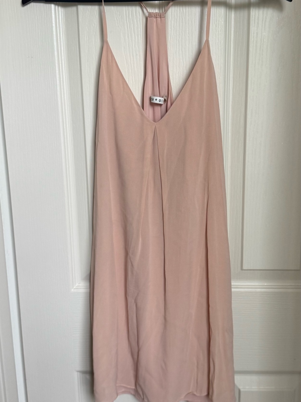 Alice + Olivia Dusty Blush Spaghetti Strap Slip Dress